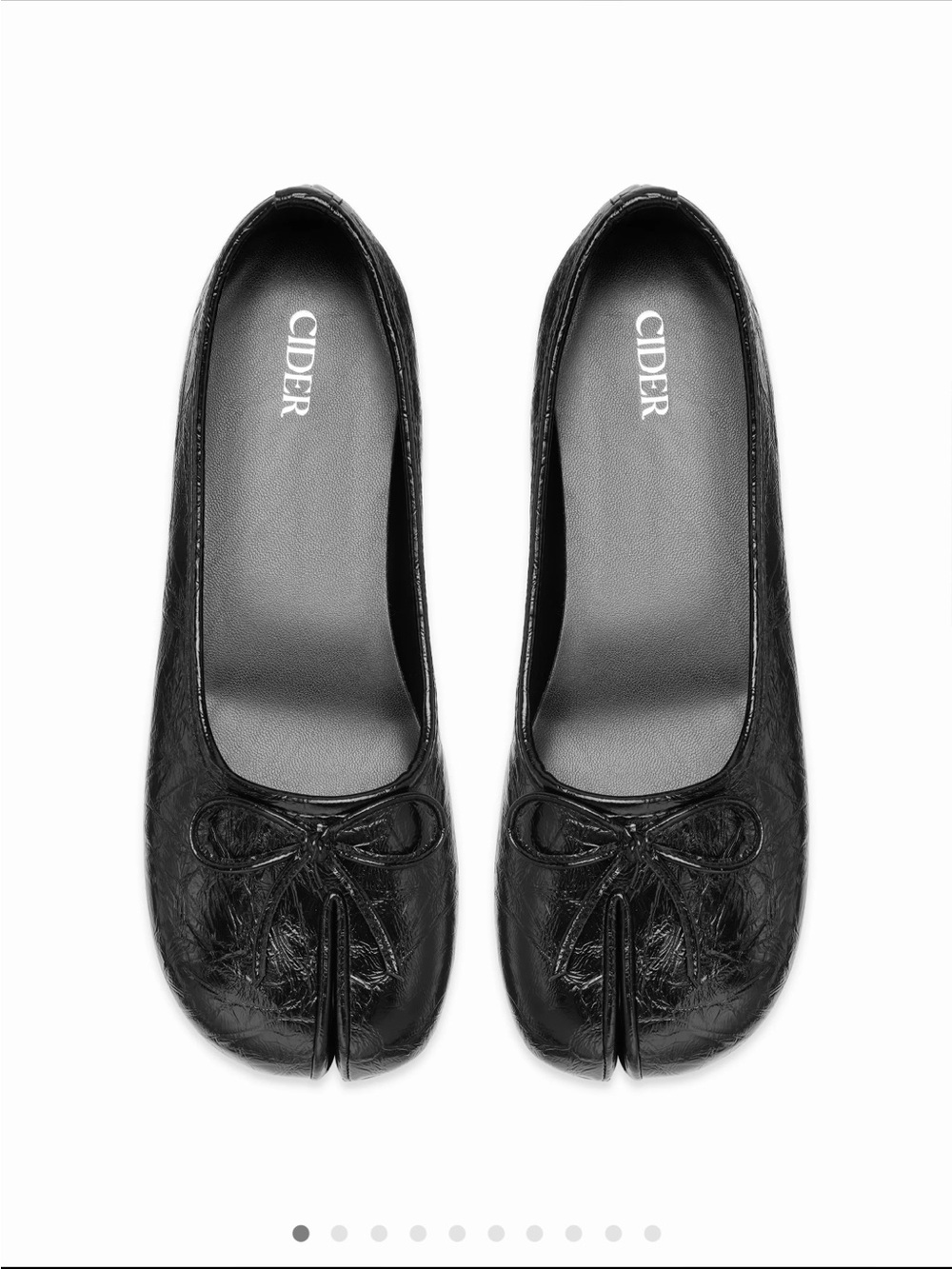 NWT Cider Black Bow Ballet Flats